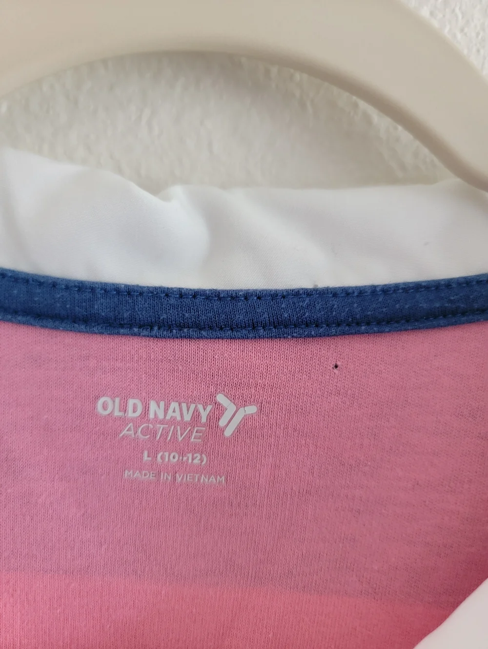 Old Navy Active Collared Striped Pullover Top Size Girls Large (10-12)